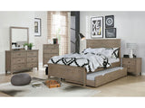 Vevey Wire-Brushed Warm Gray 4 Pc. Full Bedroom Set - Ornate Home