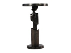 Vevo Black Nickel Accent Table - Ornate Home