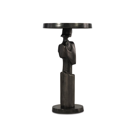 Vevo Black Nickel Accent Table - Ornate Home