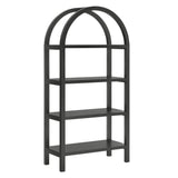 Vexley Black 60 Inch Arched Bookshelf - Ornate Home