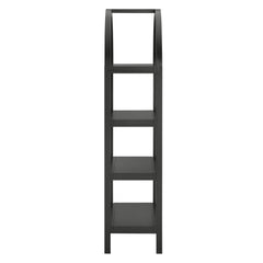 Vexley Black 60 Inch Arched Bookshelf - Ornate Home