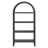 Vexley Black 60 Inch Arched Bookshelf - Ornate Home