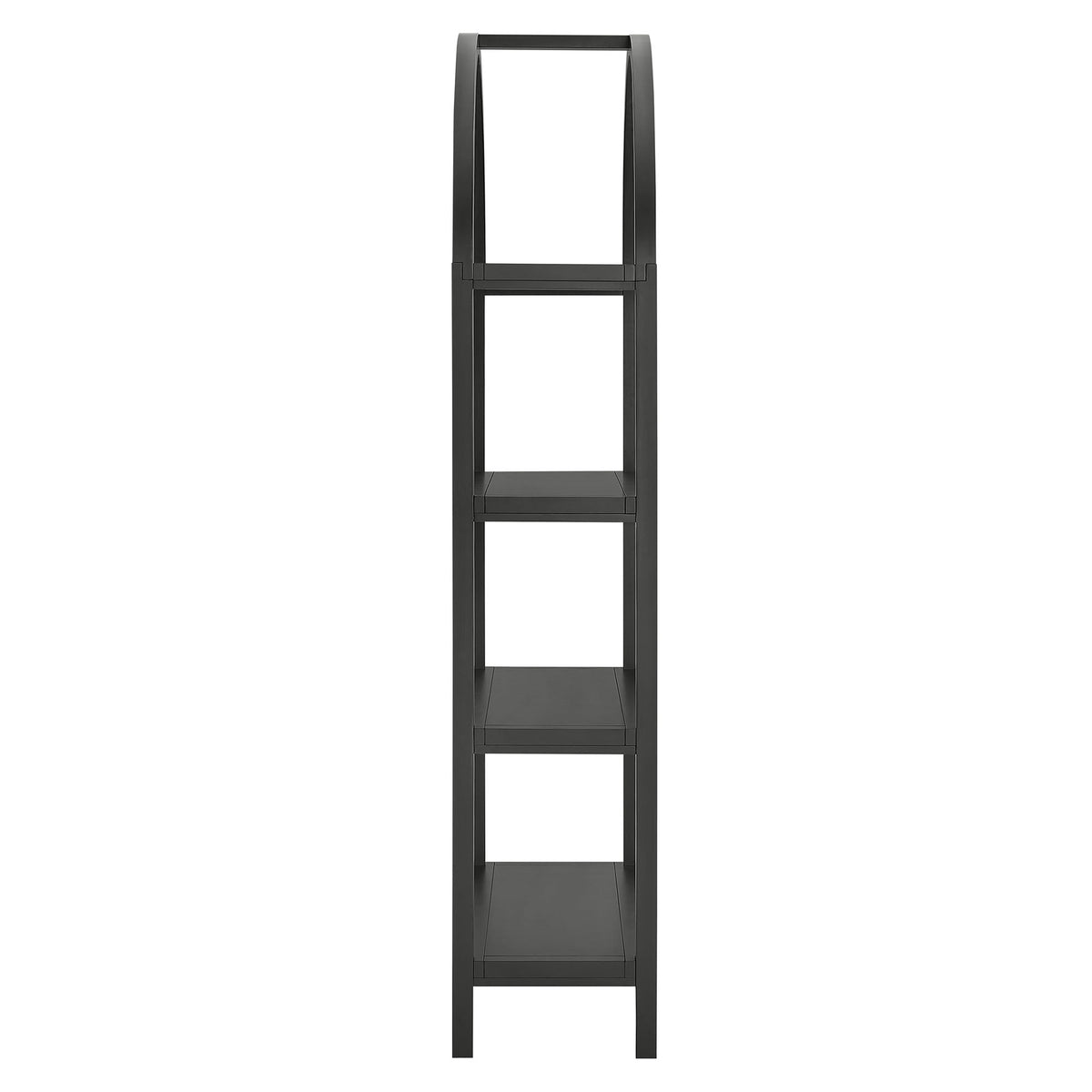 Vexley Black 72 Inch Large Arched Bookshelf - Ornate Home