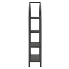 Vexley Black 72 Inch Large Arched Bookshelf - Ornate Home