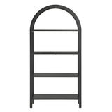 Vexley Black 72 Inch Large Arched Bookshelf - Ornate Home