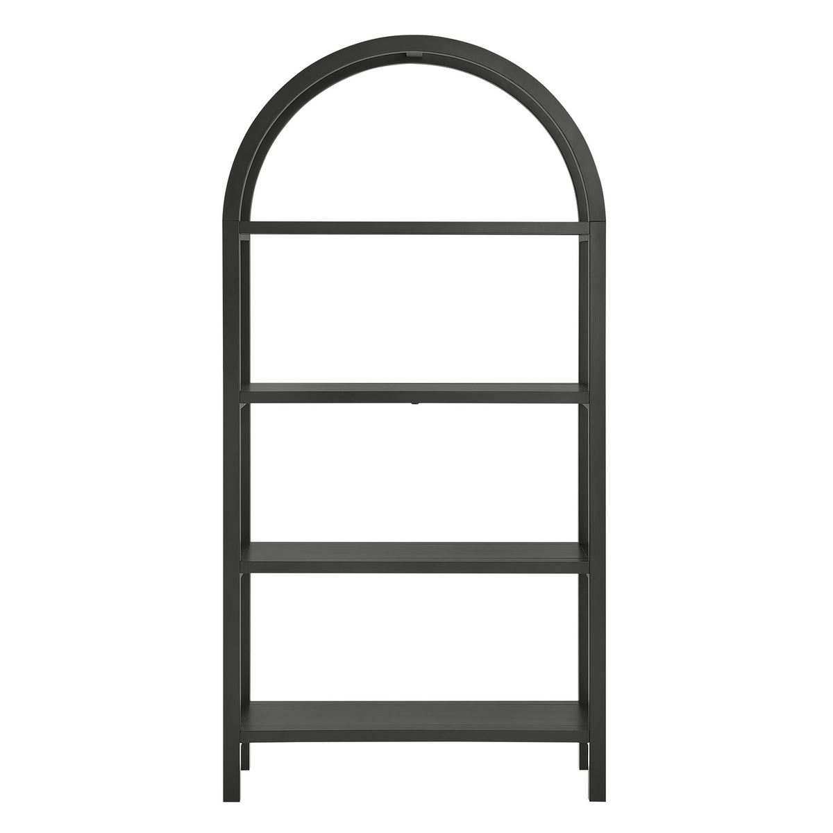 Vexley Black 72 Inch Large Arched Bookshelf - Ornate Home
