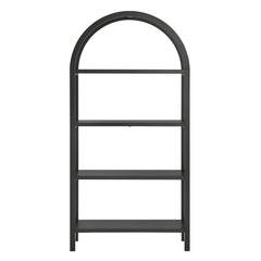 Vexley Black 72 Inch Large Arched Bookshelf - Ornate Home
