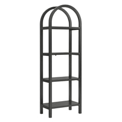 Vexley Black 72 Inch Tall Narrow Arched Bookshelf - Ornate Home