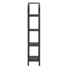 Vexley Black 72 Inch Tall Narrow Arched Bookshelf - Ornate Home