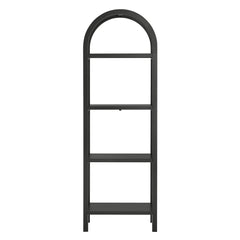 Vexley Black 72 Inch Tall Narrow Arched Bookshelf - Ornate Home