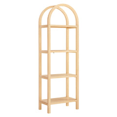 Vexley Natural 72 Inch Tall Narrow Arched Bookshelf - Ornate Home