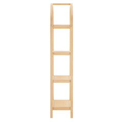 Vexley Natural 72 Inch Tall Narrow Arched Bookshelf - Ornate Home