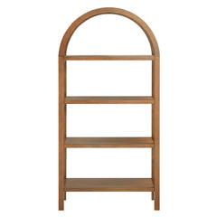 Vexley Walnut 60 Inch Arched Bookshelf - Ornate Home