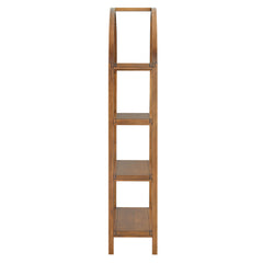 Vexley Walnut 72 Inch Tall Narrow Arched Bookshelf - Ornate Home