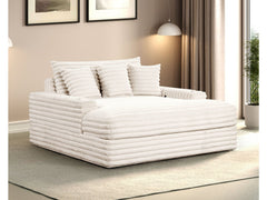 Veyrier White 2 Arm Oversize Chaise - Ornate Home