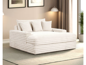 Veyrier White 2 Arm Oversize Chaise - Ornate Home