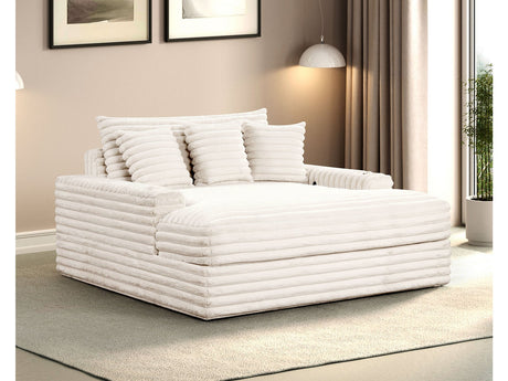 Veyrier White 2 Arm Oversize Chaise - Ornate Home