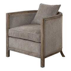 Viaggio Gray Chenille Accent Chair - Ornate Home