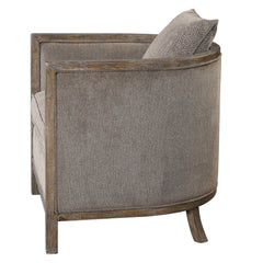 Viaggio Gray Chenille Accent Chair - Ornate Home