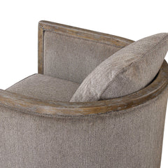Viaggio Gray Chenille Accent Chair - Ornate Home