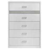 Viana White High Gloss Chest - Ornate Home