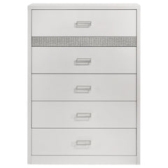 Viana White High Gloss Chest - Ornate Home