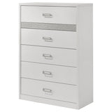 Viana White High Gloss Chest - Ornate Home