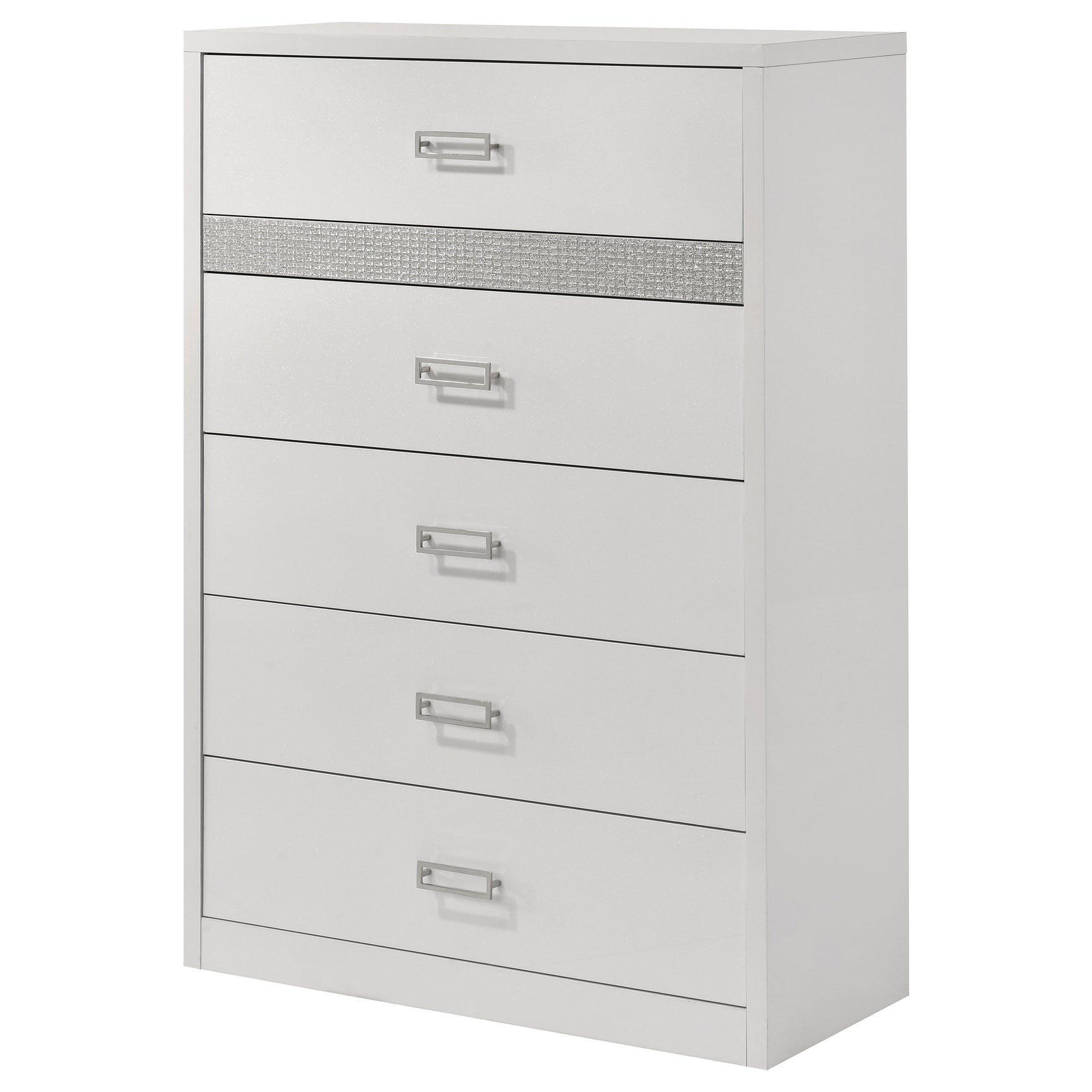 Viana White High Gloss Chest - Ornate Home