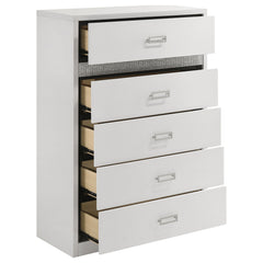 Viana White High Gloss Chest - Ornate Home