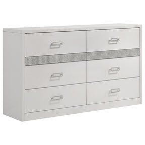 Viana White High Gloss Dresser - Ornate Home
