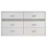 Viana White High Gloss Dresser - Ornate Home