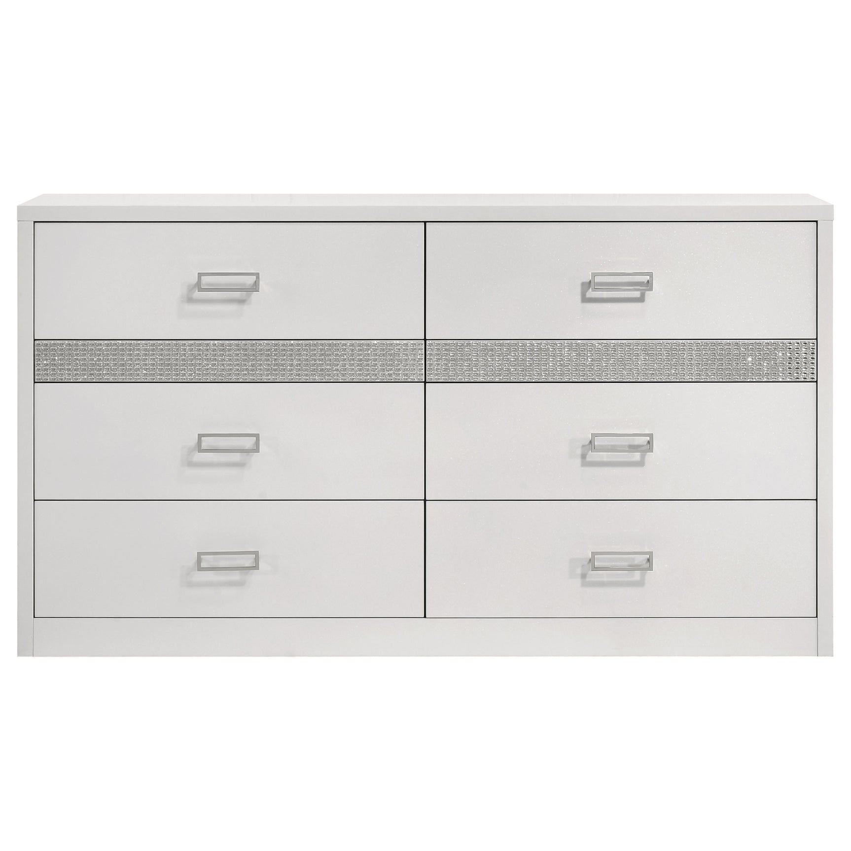 Viana White High Gloss Dresser - Ornate Home