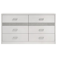 Viana White High Gloss Dresser - Ornate Home