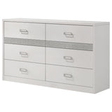 Viana White High Gloss Dresser - Ornate Home