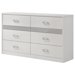 Viana White High Gloss Dresser - Ornate Home