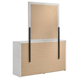 Viana White High Gloss Dresser With Mirror - Ornate Home