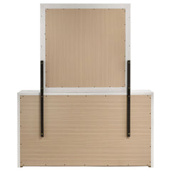 Viana White High Gloss Dresser With Mirror - Ornate Home
