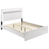 Viana White High Gloss E King 4 Pc Bedroom Set - Ornate Home
