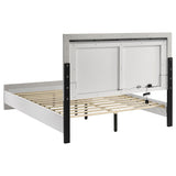 Viana White High Gloss E King 4 Pc Bedroom Set - Ornate Home