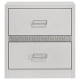 Viana White High Gloss Nightstand - Ornate Home
