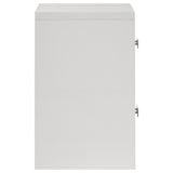 Viana White High Gloss Nightstand - Ornate Home