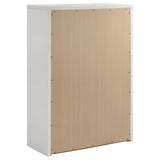 Viana White High Gloss Queen 5 Pc Bedroom Set - Ornate Home