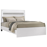 Viana White High Gloss Queen Bed - Ornate Home