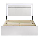 Viana White High Gloss Queen Bed - Ornate Home