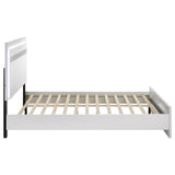 Viana White High Gloss Queen Bed - Ornate Home