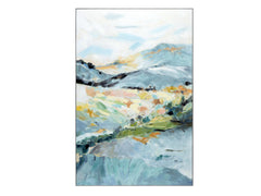 Vibrant Hills Blue/Green Canvas - Ornate Home