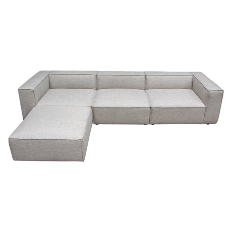 Vice Fabric 4pc Modular Sectional with Ottoman - Ornate Home