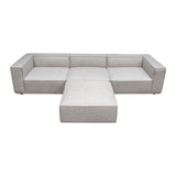 Vice Fabric 4pc Modular Sectional with Ottoman - Ornate Home