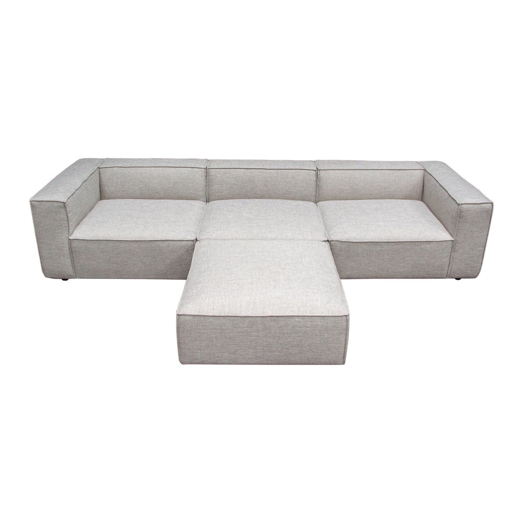 Vice Fabric 4pc Modular Sectional with Ottoman - Ornate Home