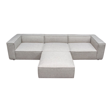 Vice Fabric 4pc Modular Sectional with Ottoman - Ornate Home